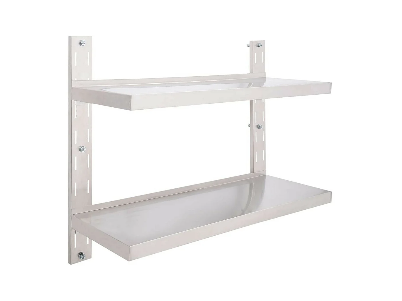 Étagère murale à 2 niveaux Acier inoxydable 100x30
