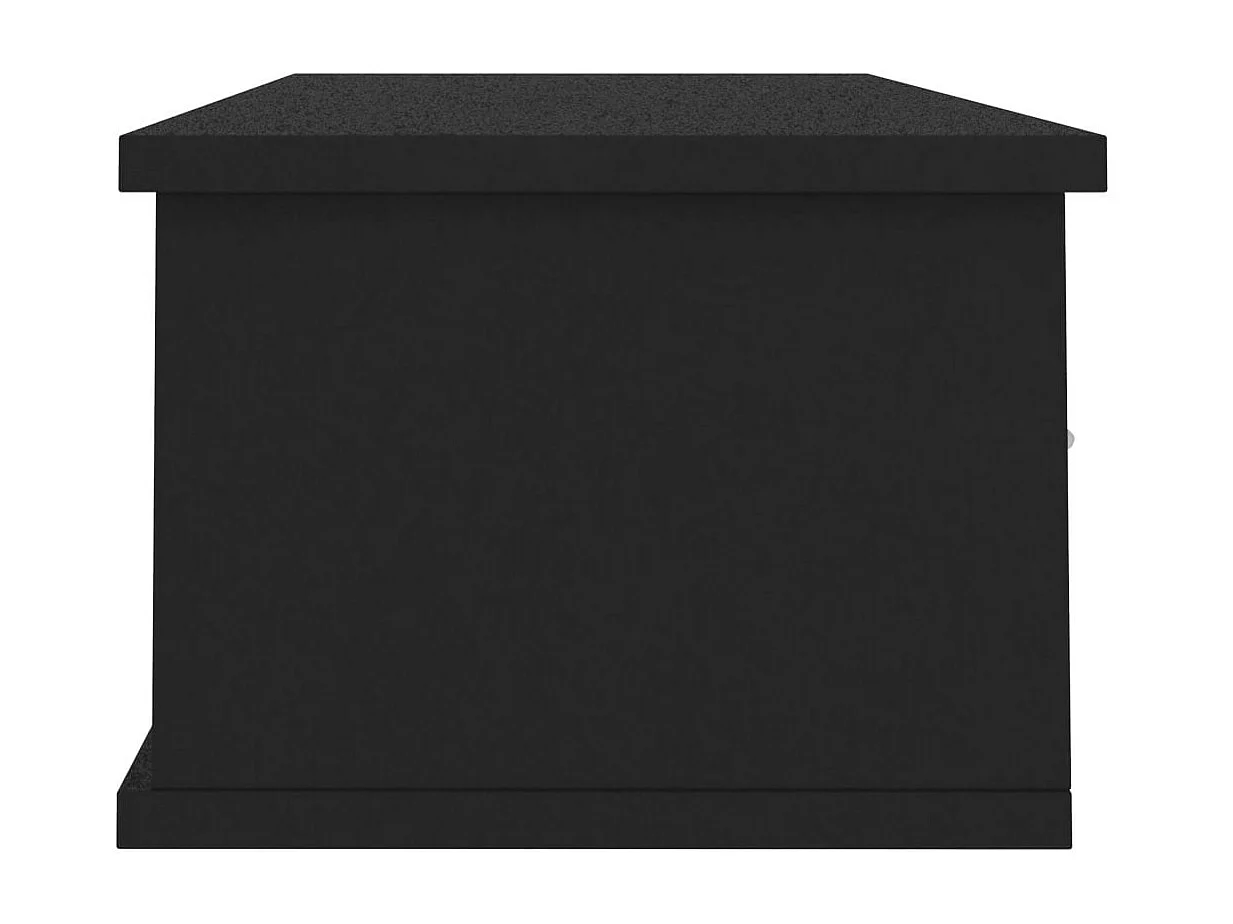 Étagère murale avec tiroirs Noir 88x26x18,5