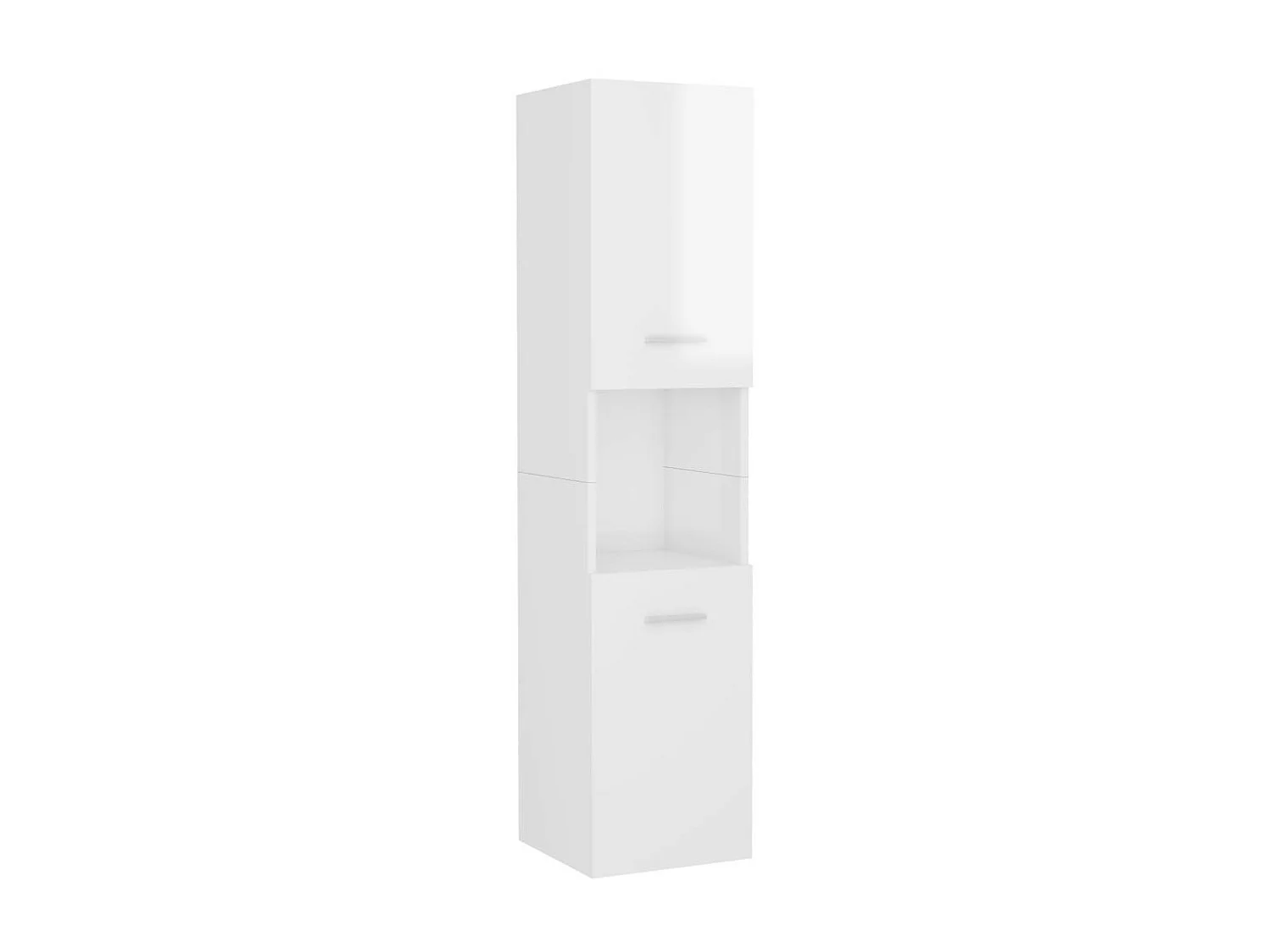 Armoire de salle de bain Blanc brillant 30x30x130