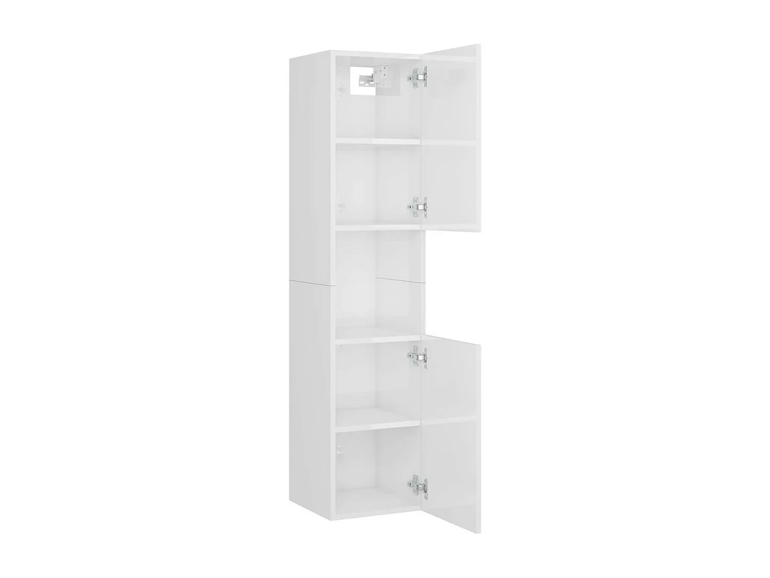 Armoire de salle de bain Blanc brillant 30x30x130