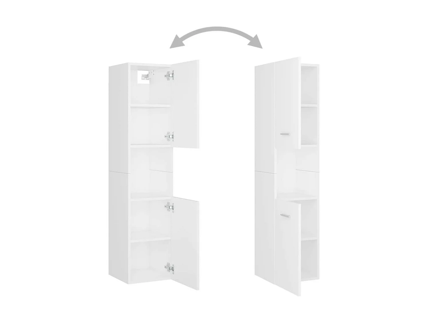 Armoire de salle de bain Blanc 30x30x130