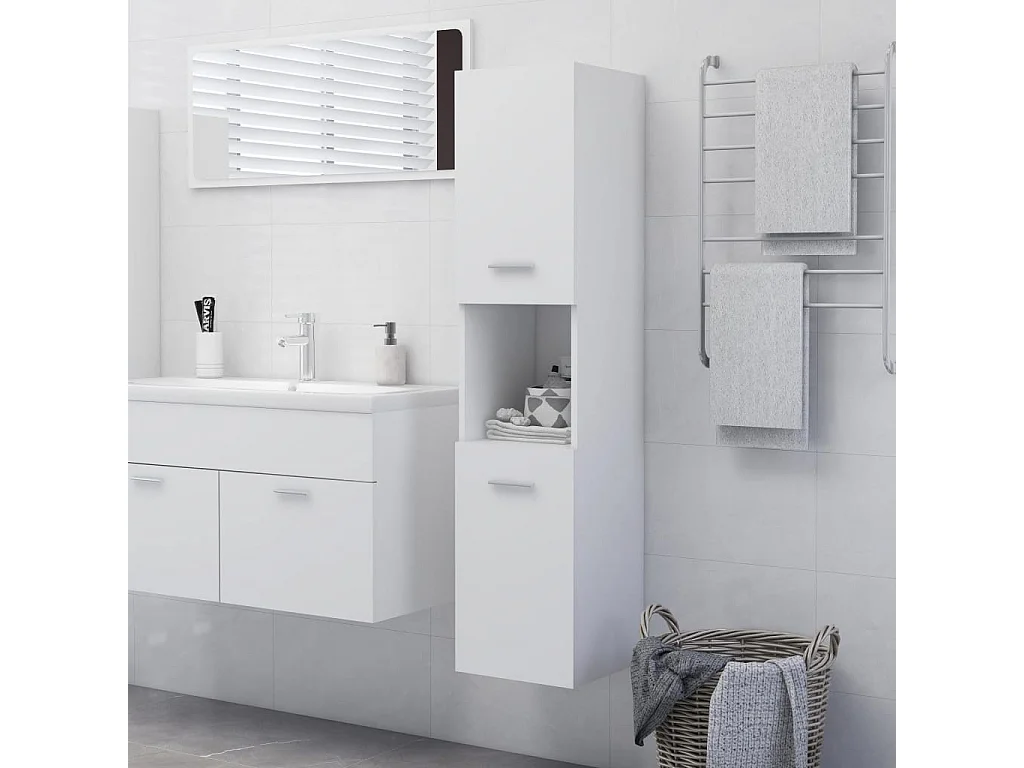 Armoire de salle de bain Blanc 30x30x130