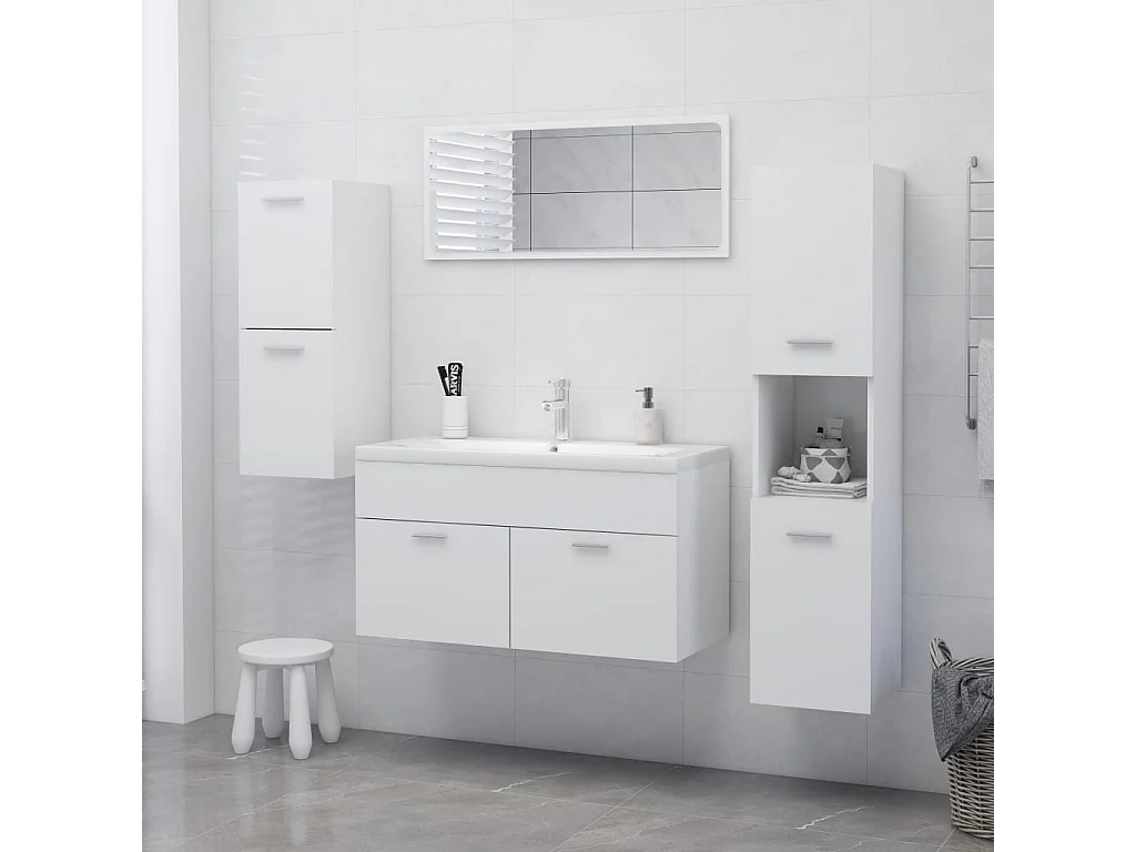 Armoire de salle de bain Blanc 30x30x130
