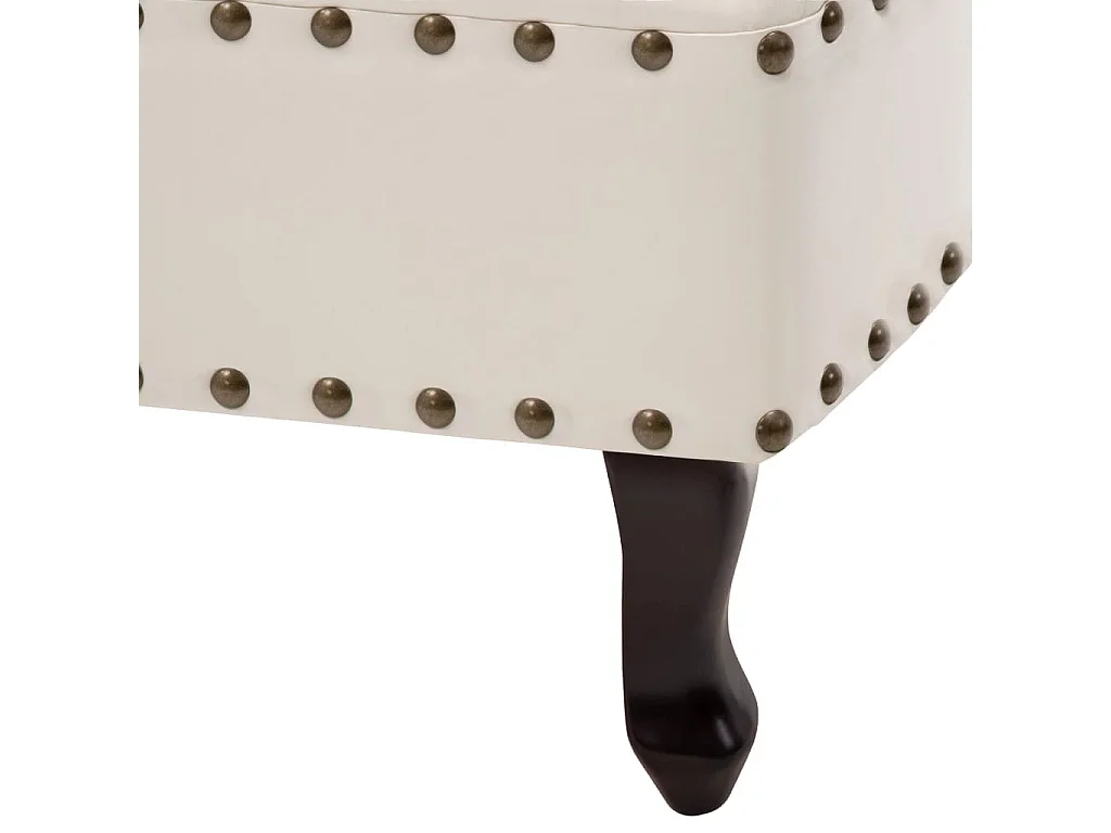 Chaise longue Blanc crème Similicuir