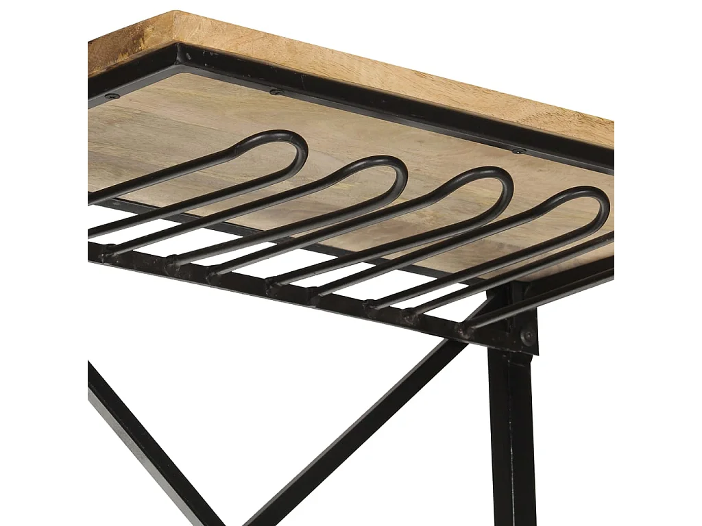 Cave à vin Tracteur Blanc 49x31x170 Bois de manguier brut