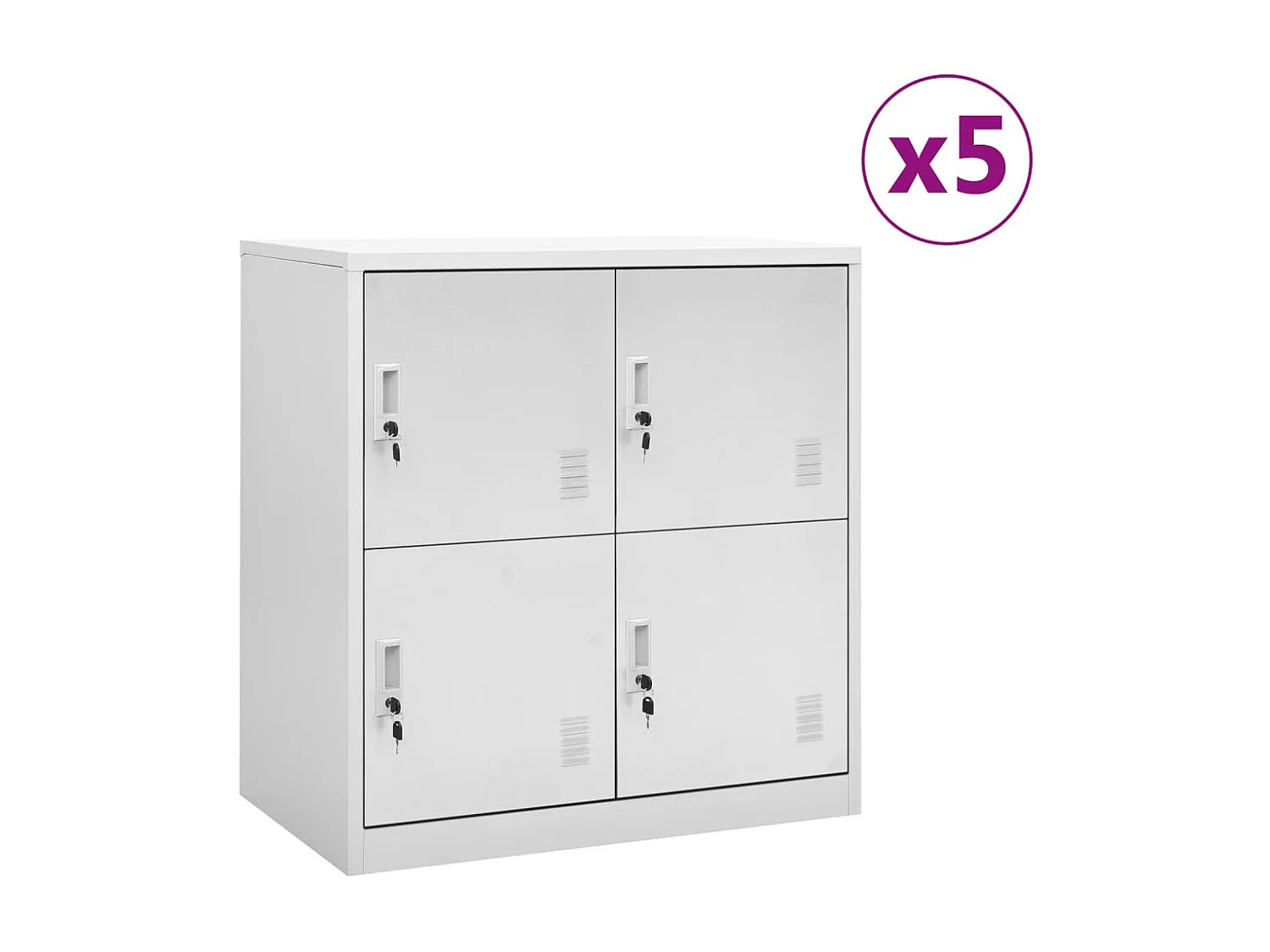 Armoires à casiers 5 pcs Gris clair 90x45x92,5 Acier