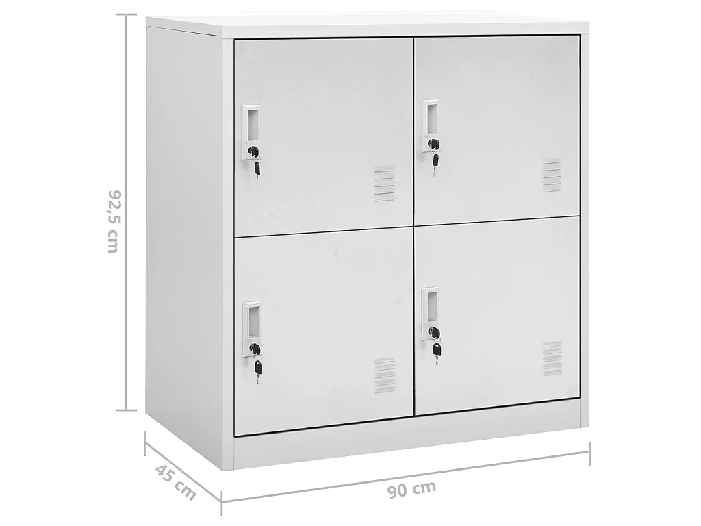 Armoires à casiers 5 pcs Gris clair 90x45x92,5 Acier
