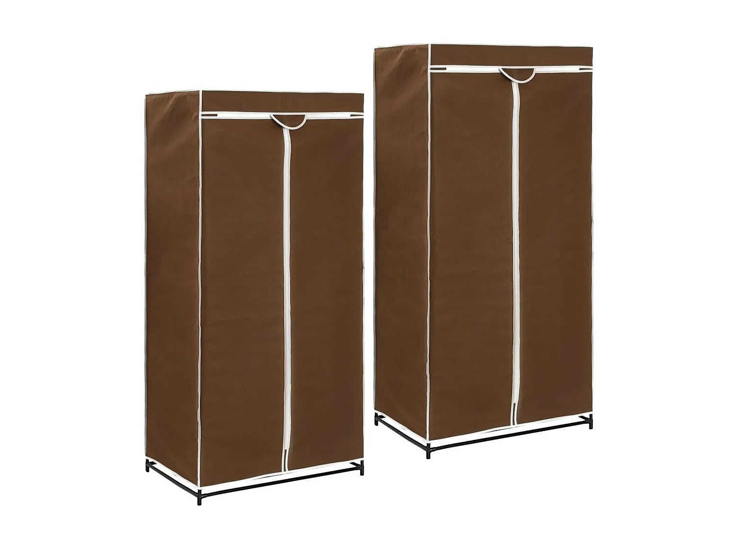 2 pcs Garde-robes Marron 75x50x160