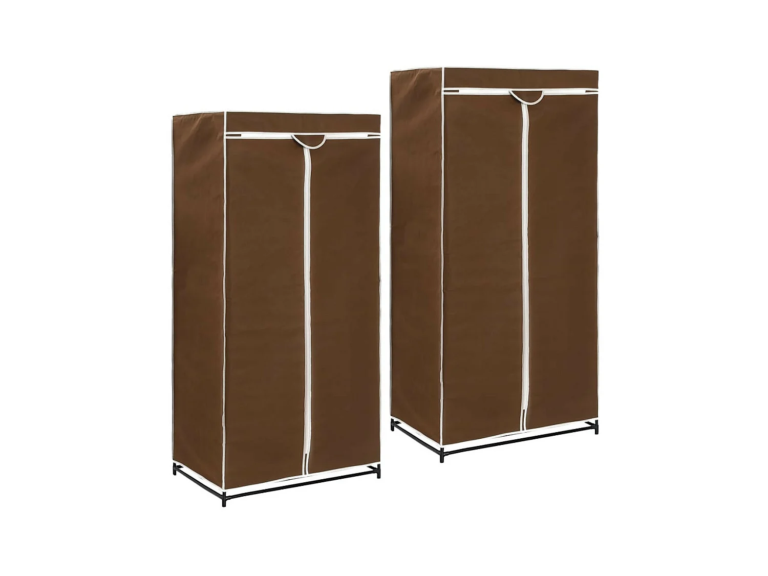 2 pcs Garde-robes Marron 75x50x160