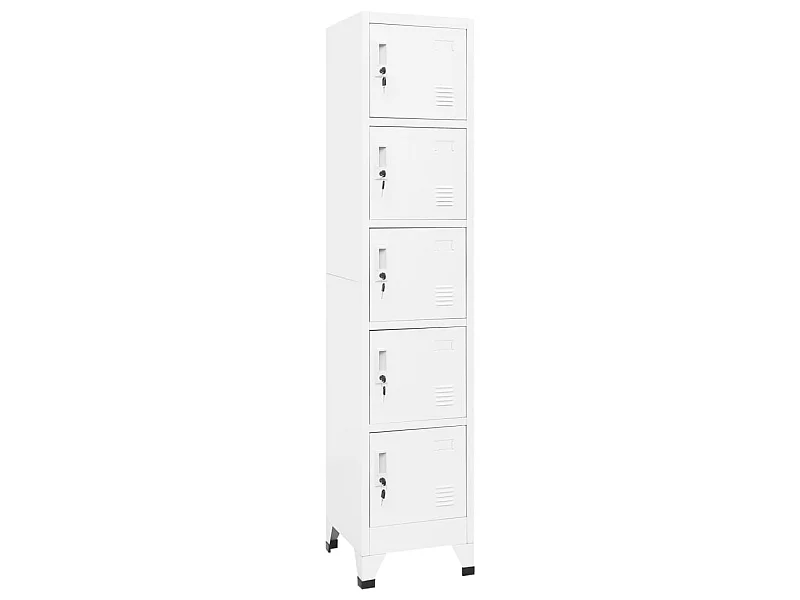 Armoire à casiers Blanc 38x40x180 Acier 2