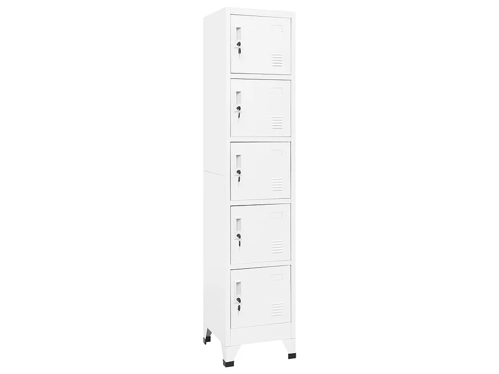 Armoire à casiers Blanc 38x40x180 Acier 2