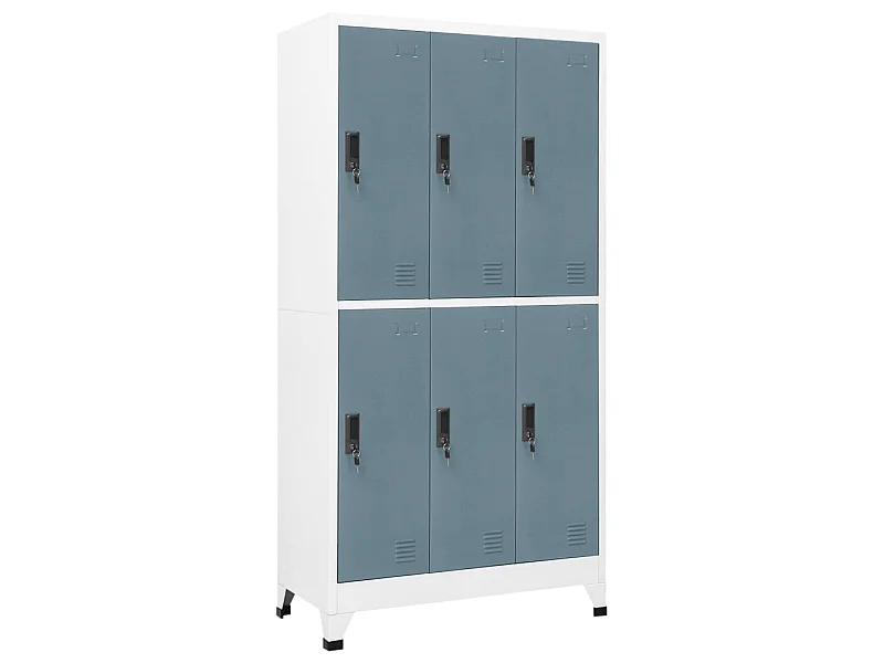 Armoire à casiers Gris clair et gris foncé 90x45x180 Acier 2