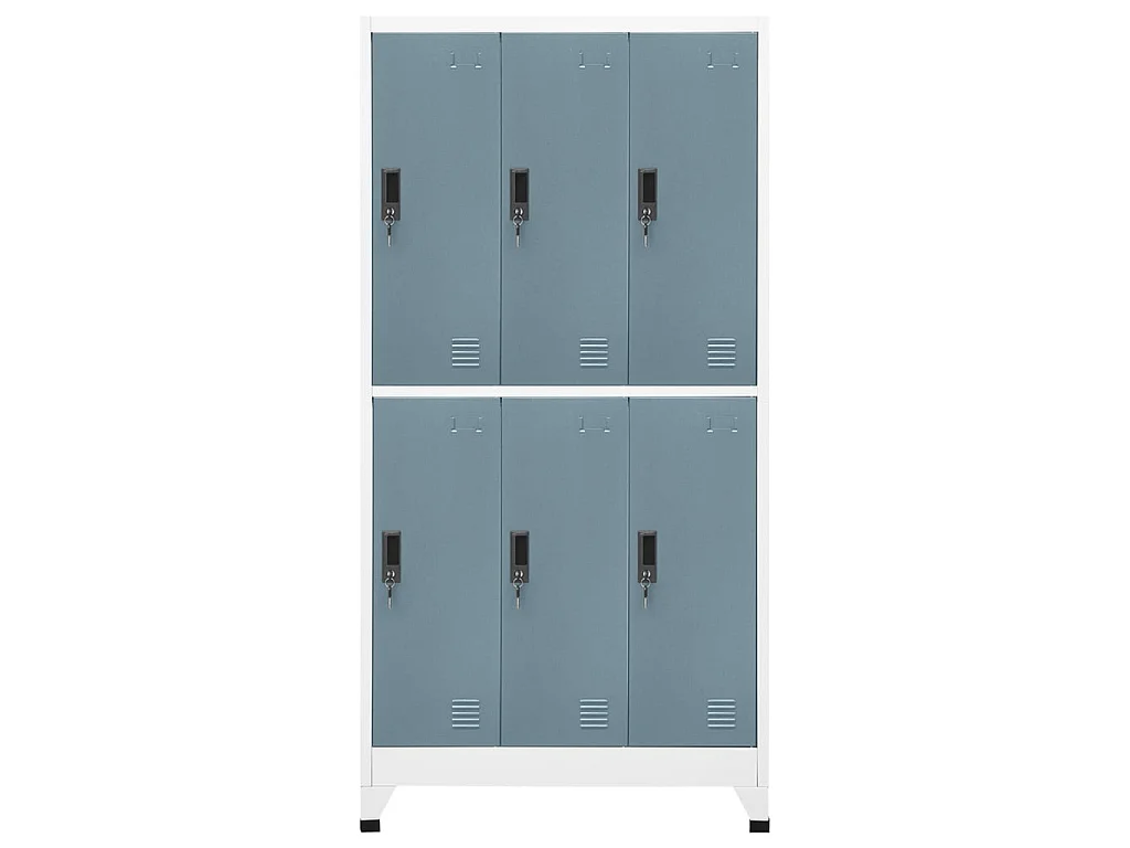 Armoire à casiers Gris clair et gris foncé 90x45x180 Acier 2
