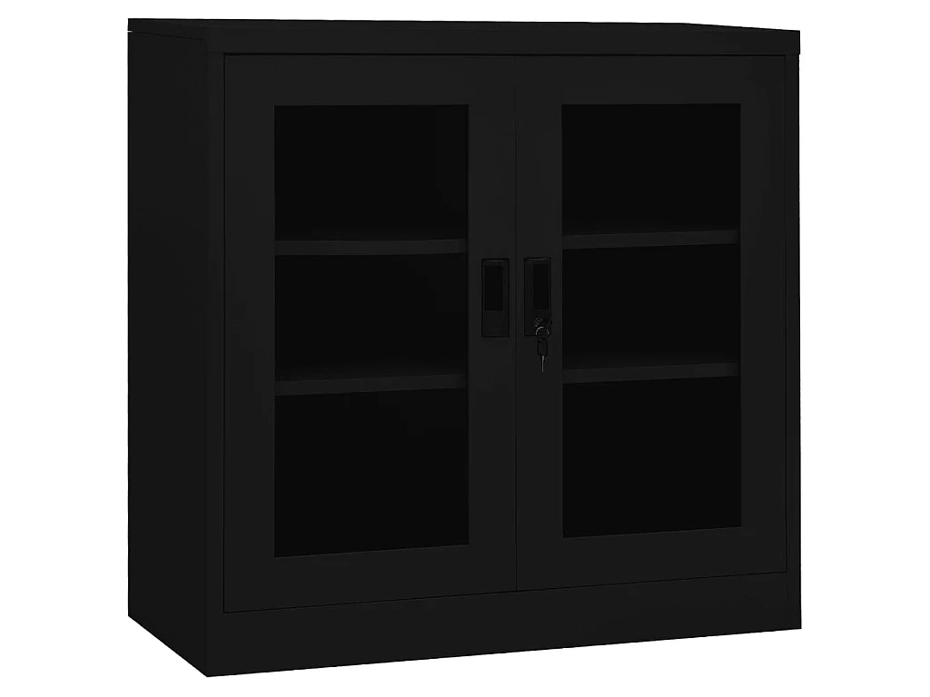 Armoire de bureau Noir 90x40x90 Acier