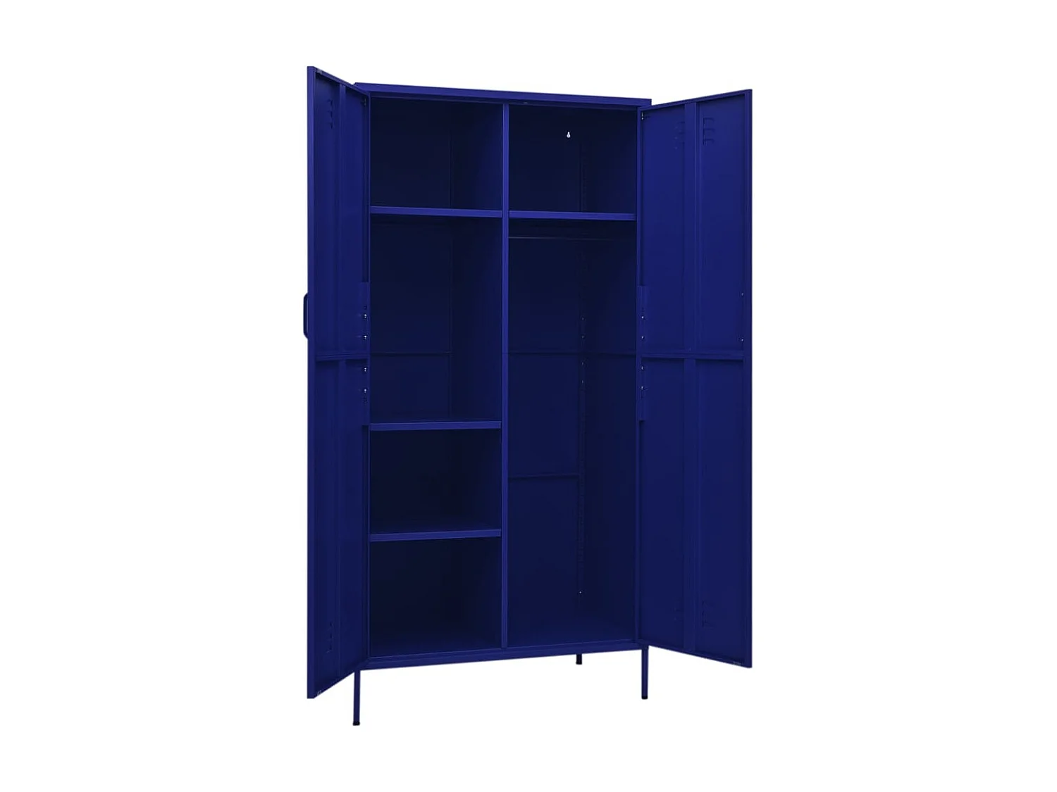 Kledingkast 90x50x180 cm staal marineblauw