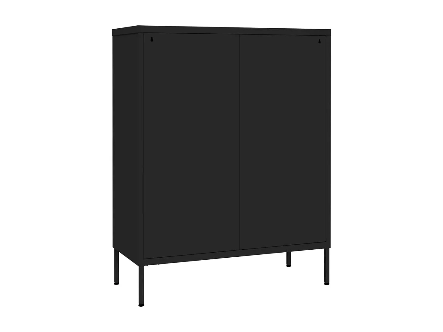 Armoire à tiroirs Noir 80x35x101,5 Acier
