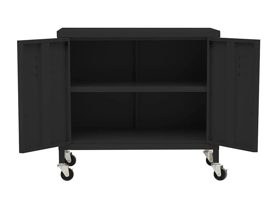 Armoire de rangement Noir 60x35x49 Acier