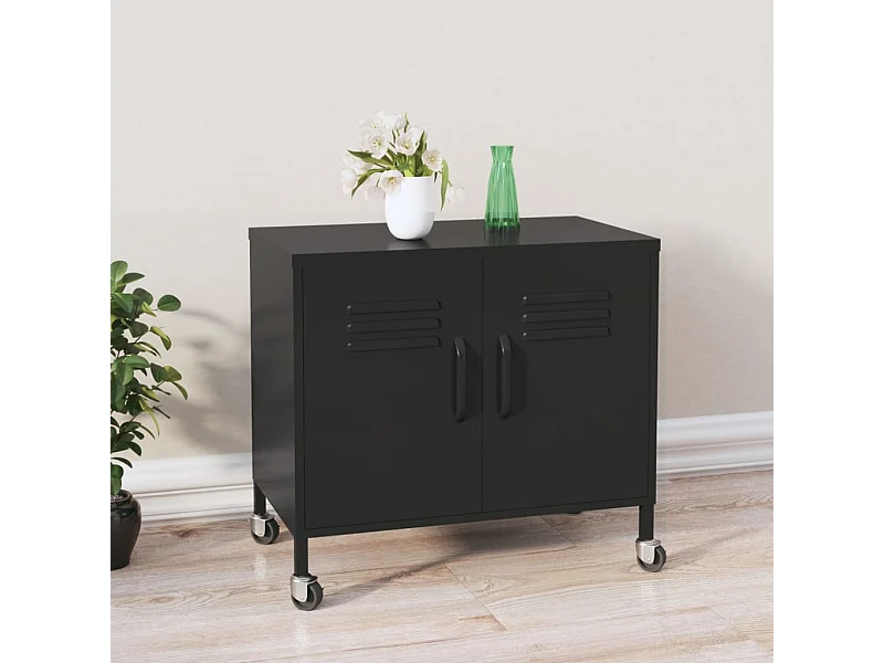 Armoire de rangement Noir 60x35x49 Acier