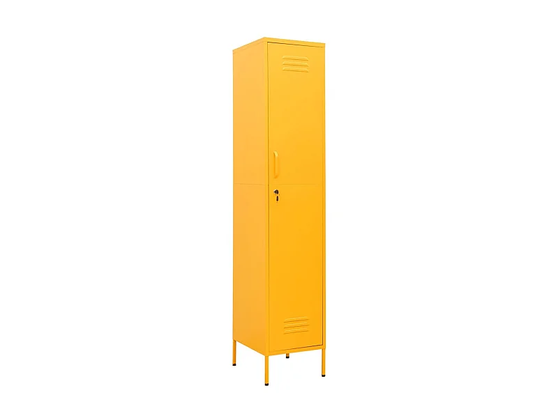 Armoire à casiers Jaune moutarde 35x46x180 Acier