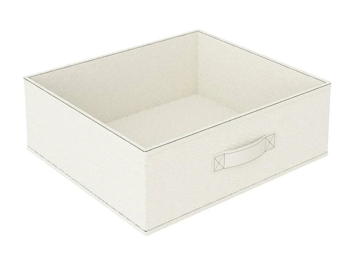 Étagère de rangement avec 4 paniers en tissu Acier Crème