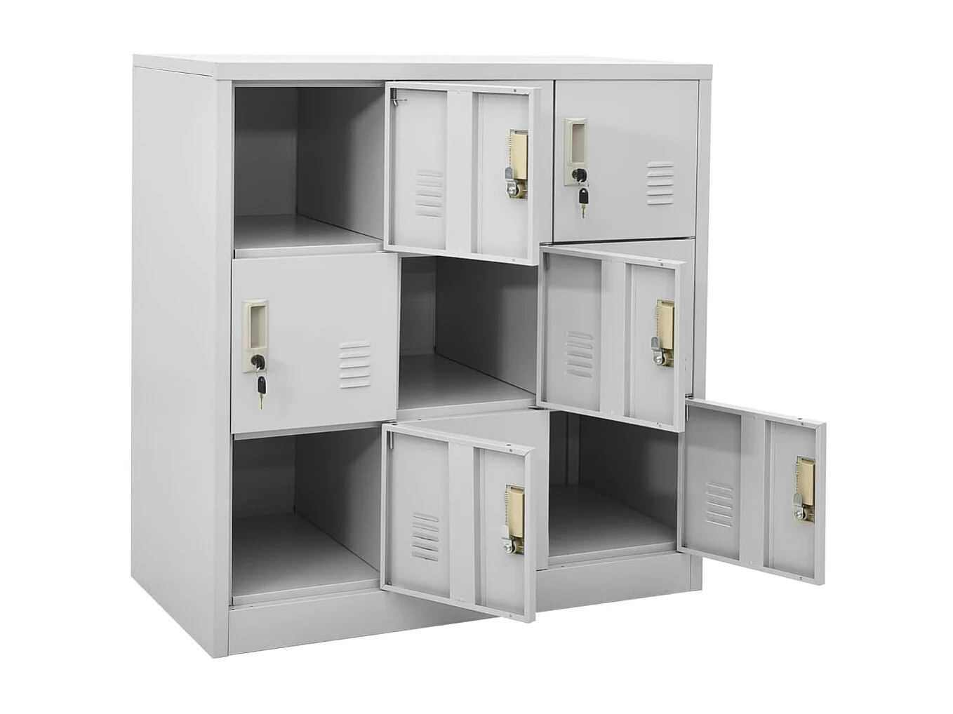 Armoires à casiers 5 pcs Gris clair 90x45x92,5 Acier 3