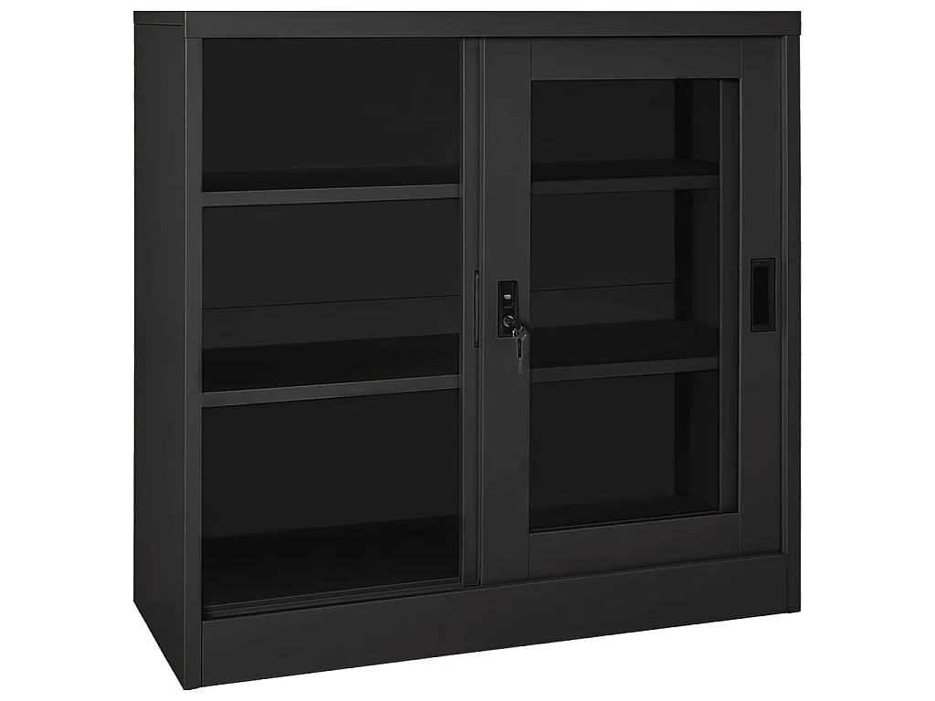 Armoire à portes coulissantes Anthracite 90x40x90 Acier