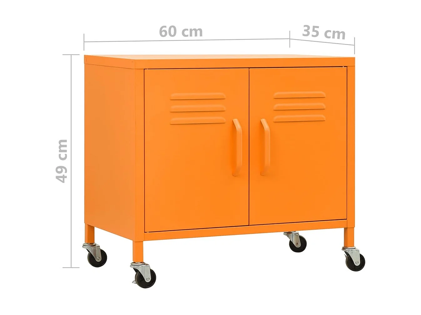 Armoire de rangement Orange 60x35x49 Acier