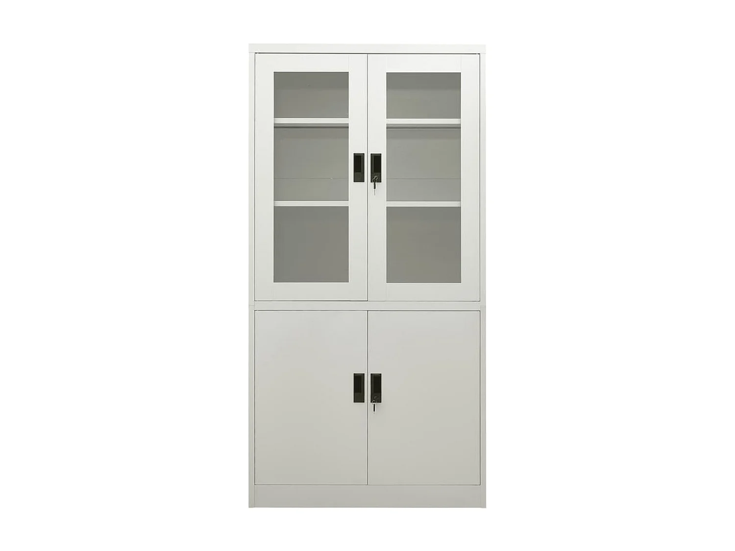 Armoire de bureau Gris clair 90x40x180 Acier 2