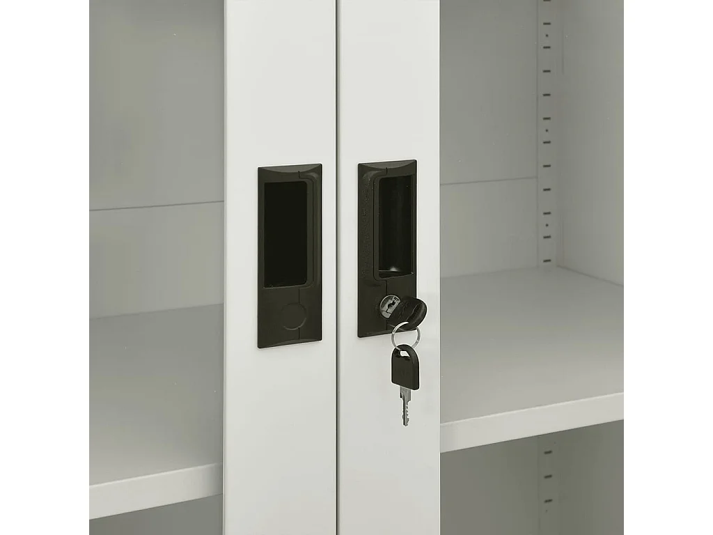 Armoire de bureau Gris clair 90x40x180 Acier 2