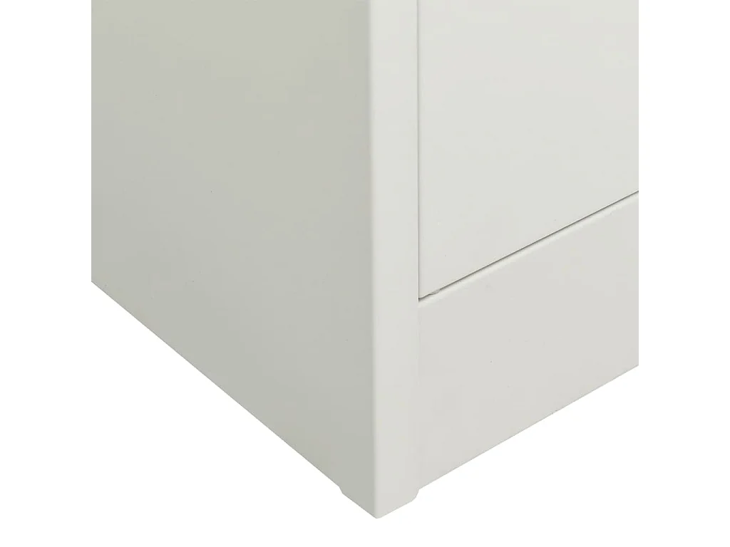 Armoire de bureau Gris clair 90x40x180 Acier 2