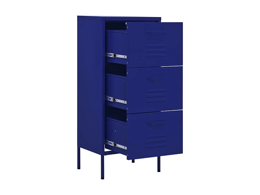 Armoire de rangement Bleu marine 42,5x35x101,5 Acier