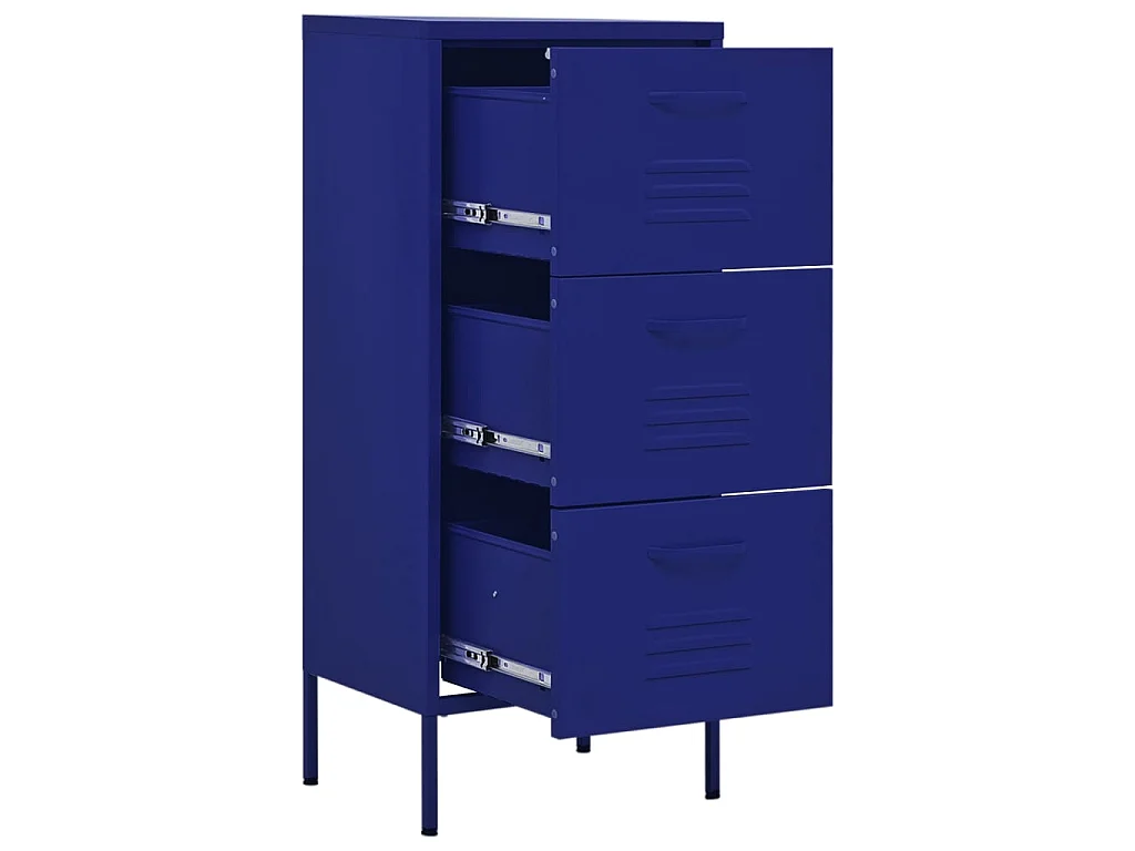 Opbergkast 42,5x35x101,5 cm staal mint-Kleur marineblauw