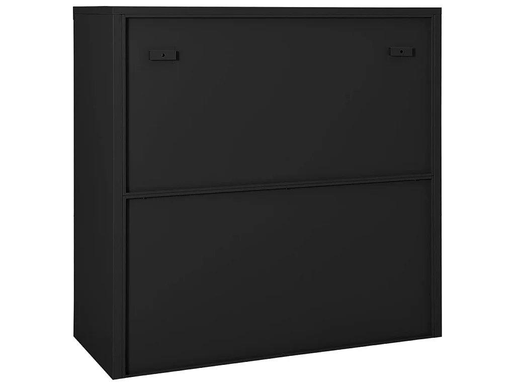 Armoire à portes coulissantes avec jardinière Anthracite Acier