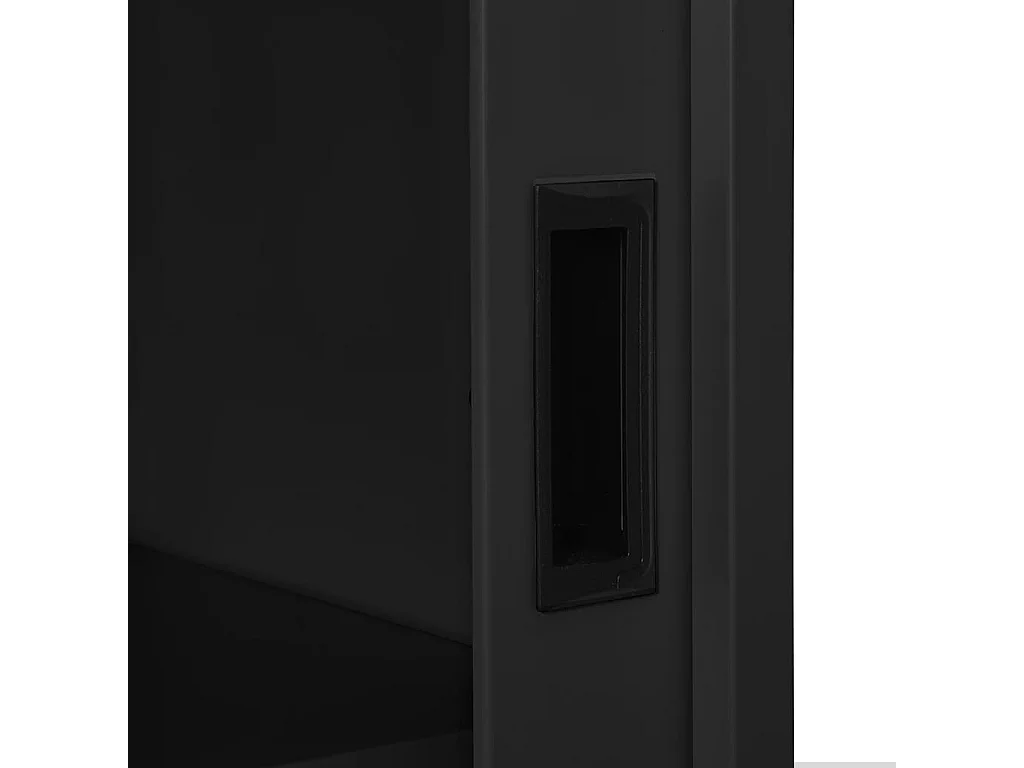 Armoire à portes coulissantes avec jardinière Anthracite Acier