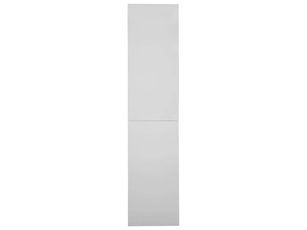 Armoire à bureau porte coulissante Gris clair 90x40x180 Acier 2