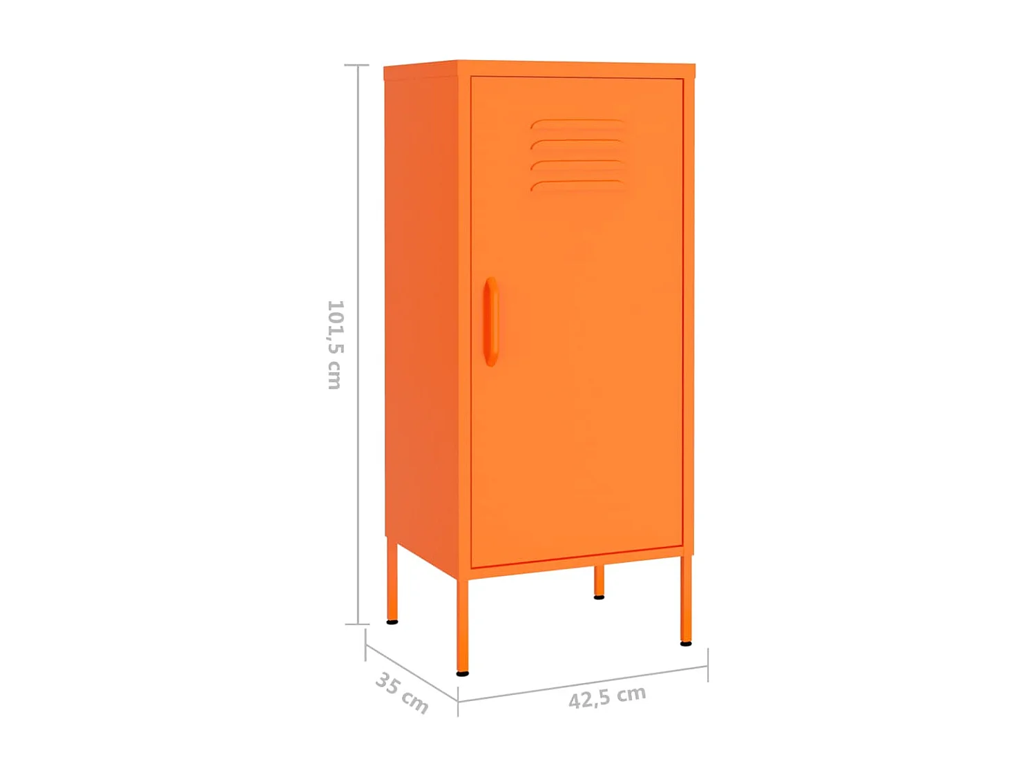 Armoire de rangement Orange 42,5x35x101,5 Acier 2