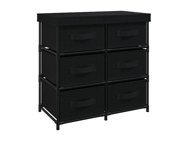 Armoire de rangement avec 6 tiroirs 55x29x55 Noir Acier