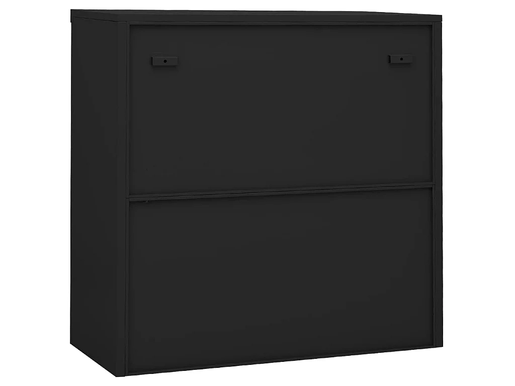 Armoire de bureau porte coulissante Anthracite 90x40x90 Acier