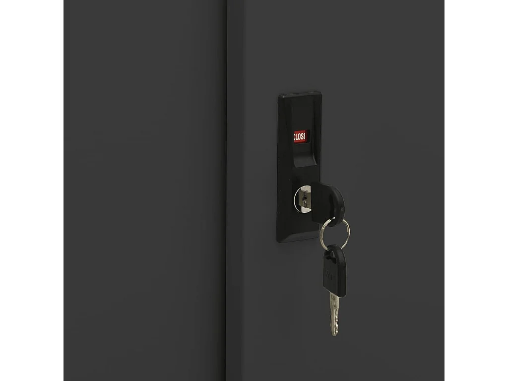 Armoire de bureau porte coulissante Anthracite 90x40x90 Acier