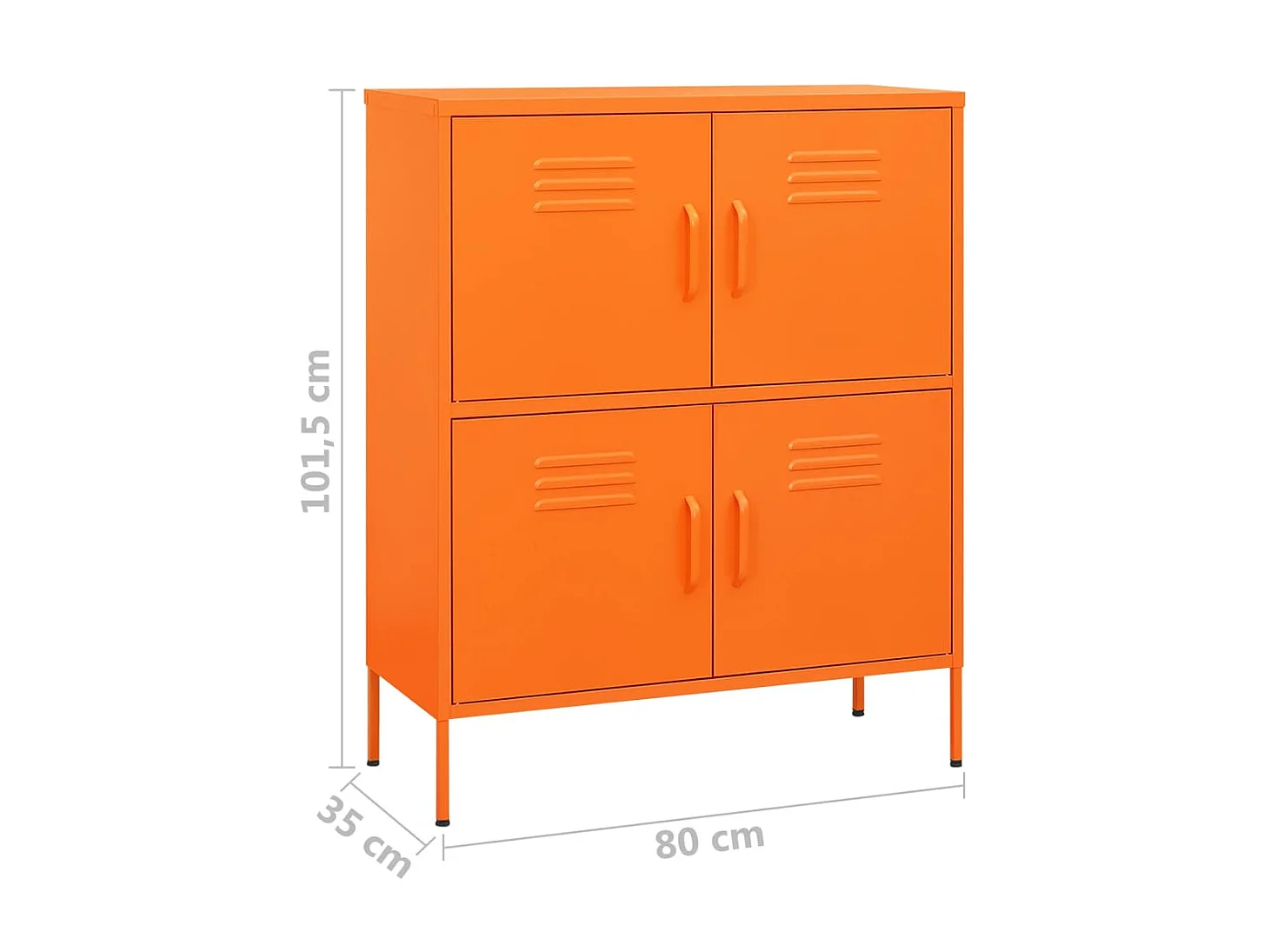 Armoire de rangement Orange 80x35x101,5 Acier 4