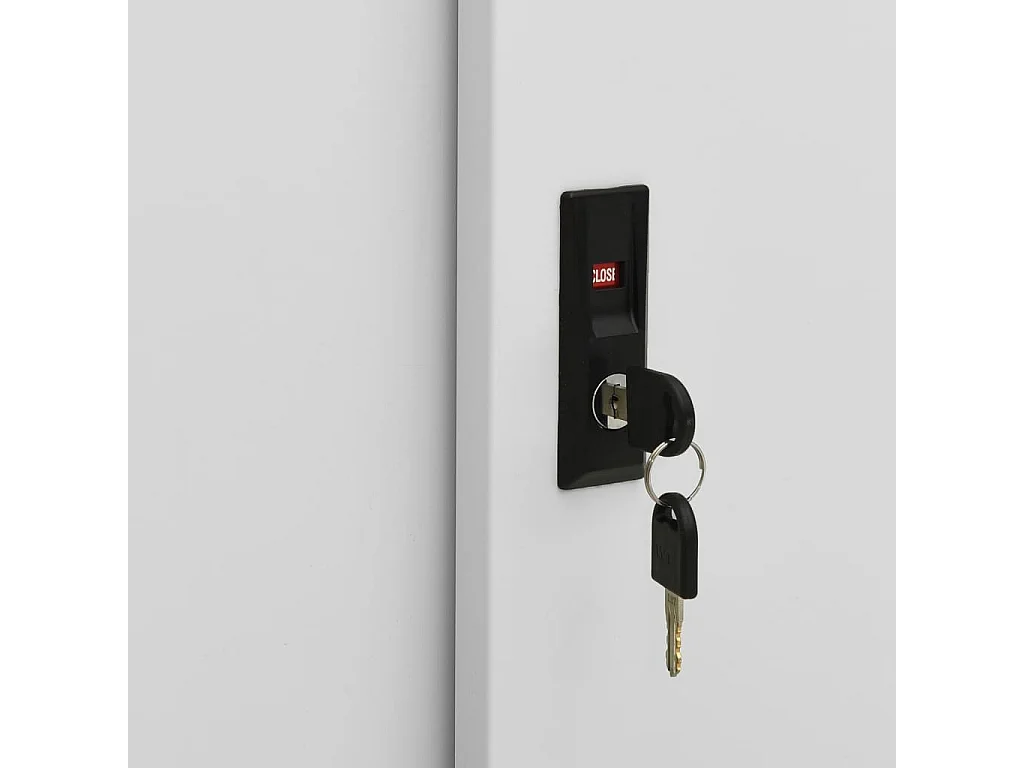 Armoire de bureau porte coulissante Gris clair 90x40x90 Acier