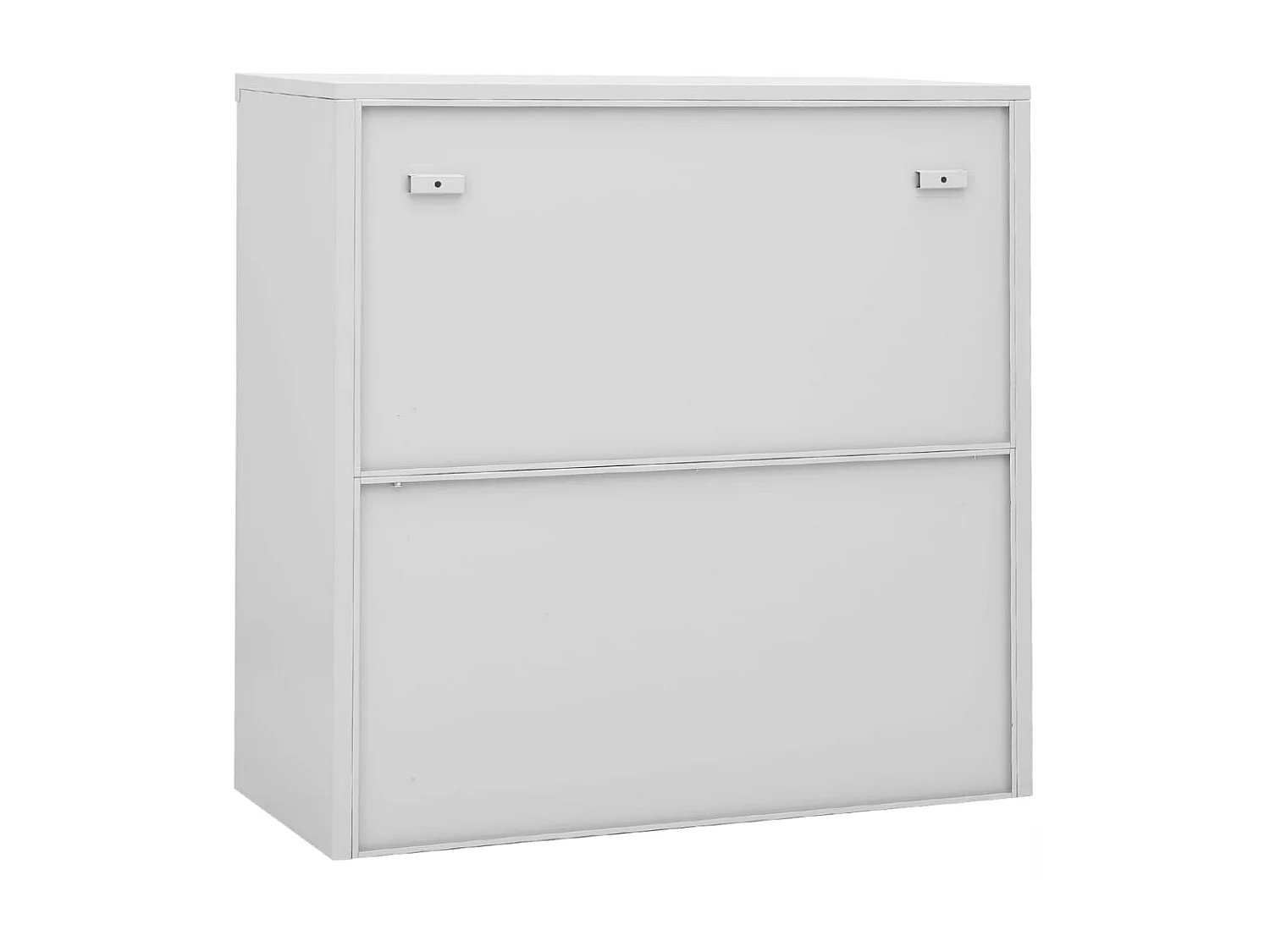 Armoire de bureau porte coulissante Gris clair 90x40x90 Acier