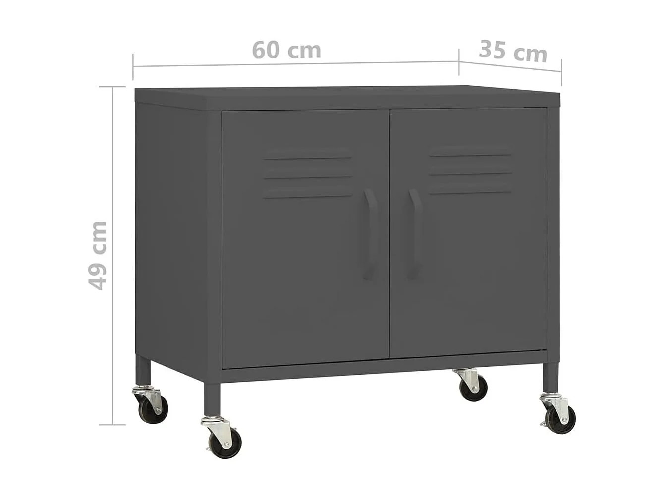 Armoire de rangement Anthracite 60x35x49 Acier