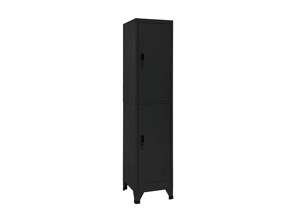 Armoire à casiers Noir 38x45x180 Acier 2