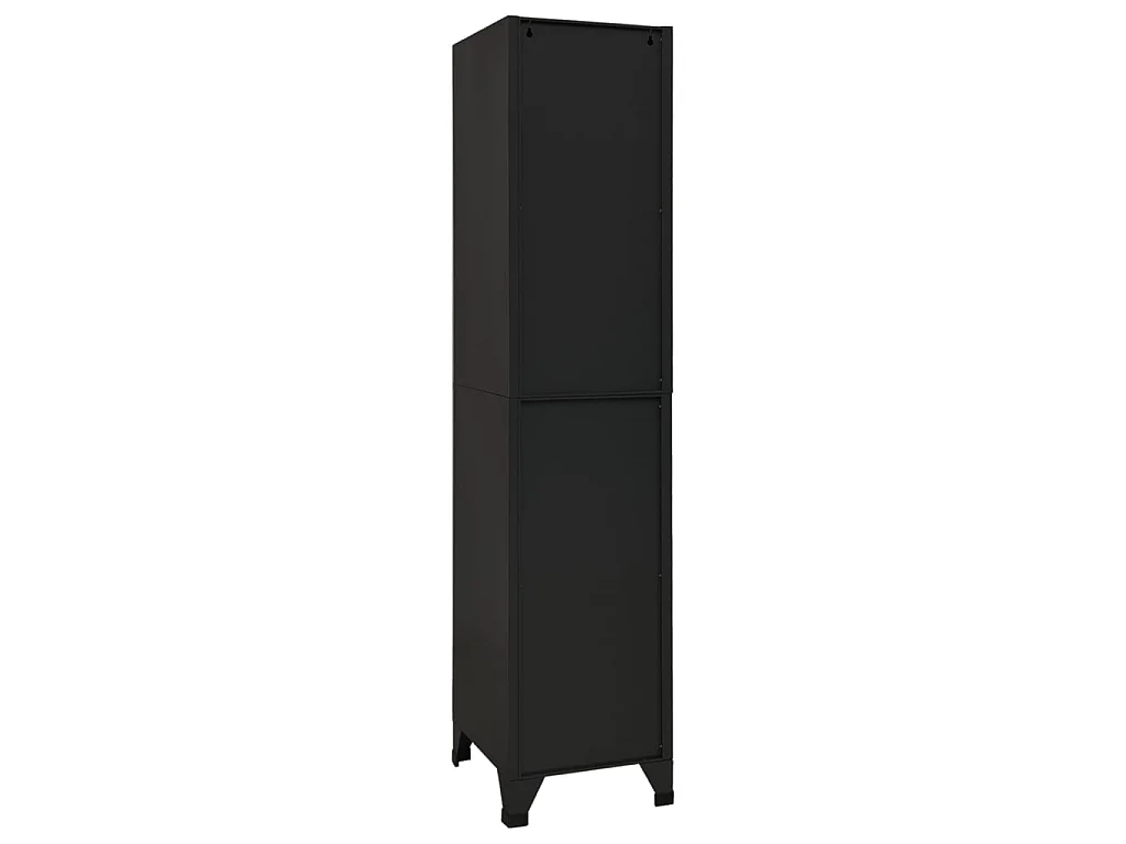 Armoire à casiers Noir 38x45x180 Acier 2