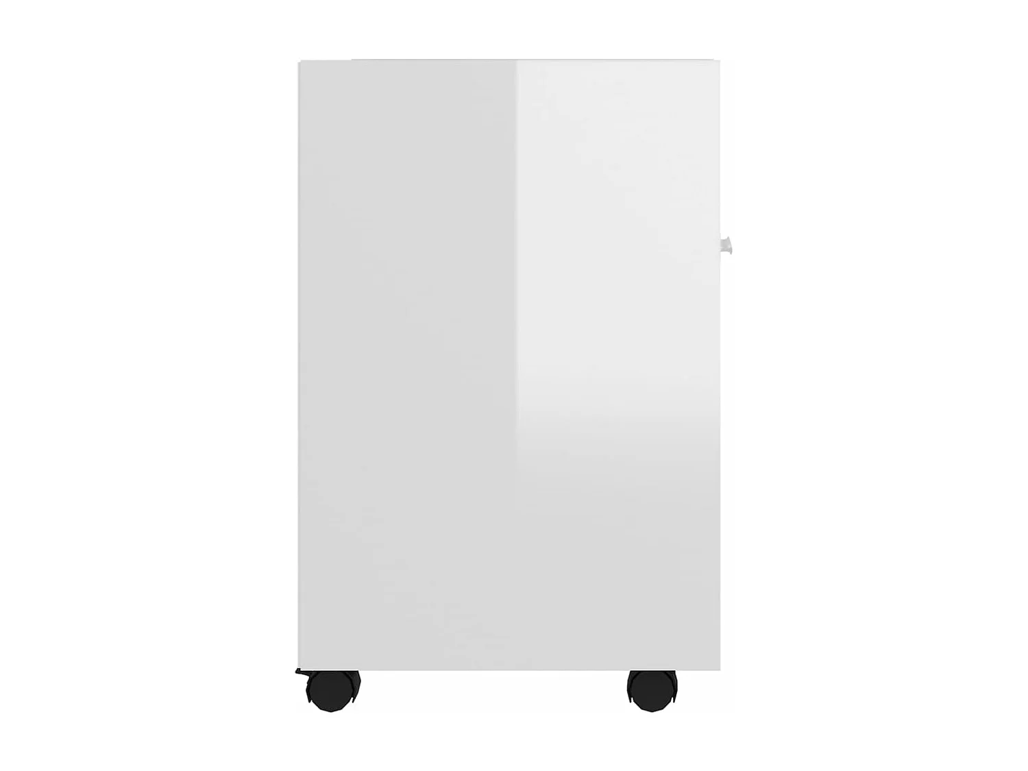 Armoire latérale avec roues Blanc brillant 33x38x60