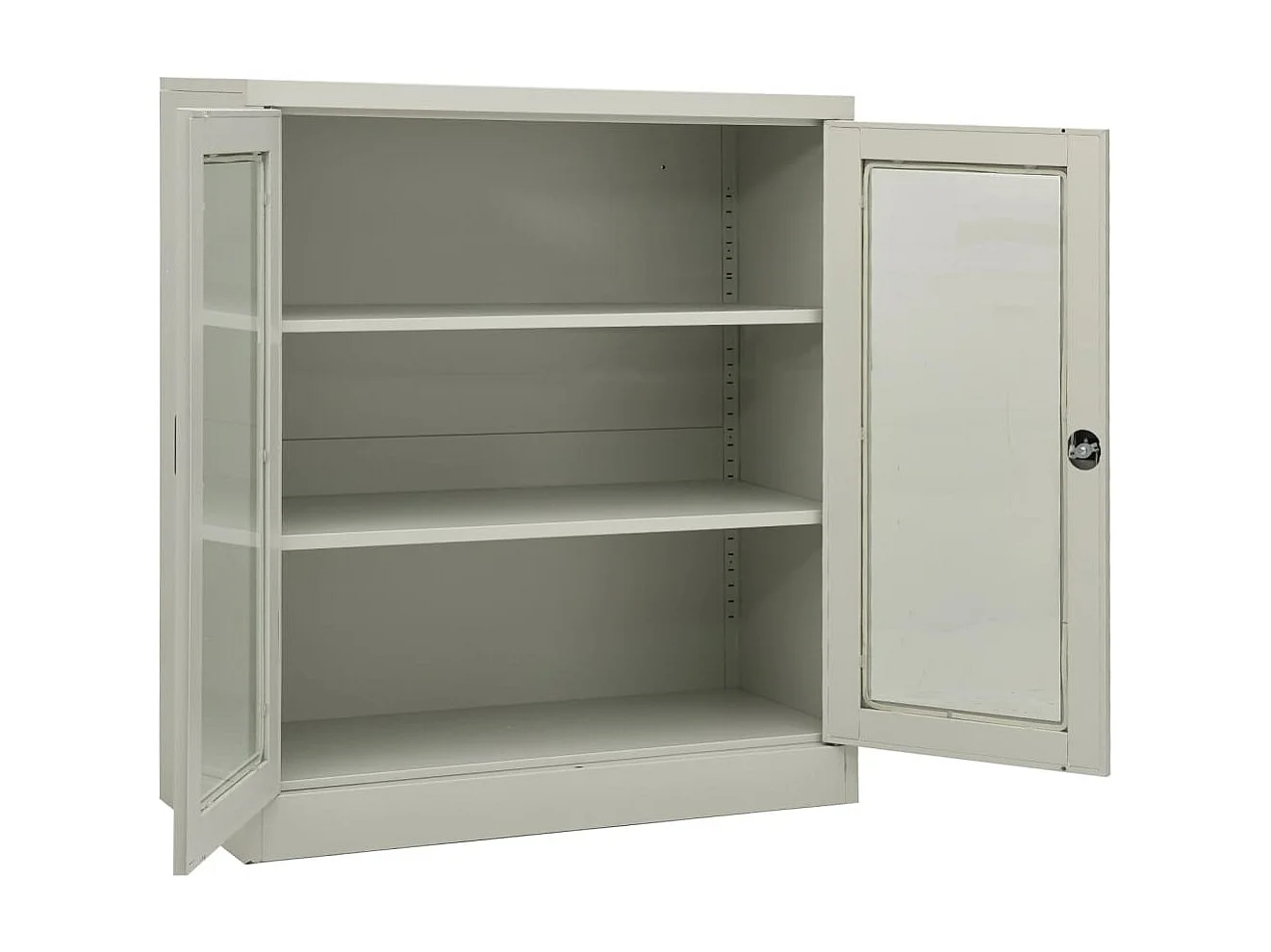 Armoire de bureau Gris clair 90x40x105 Acier