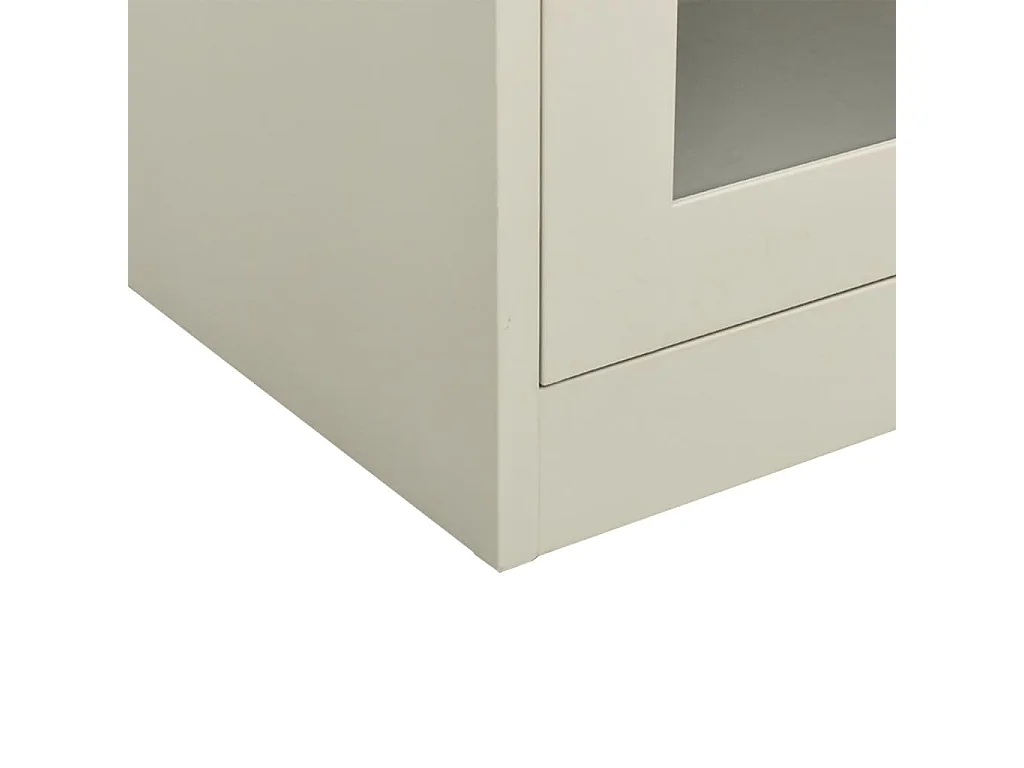 Armoire de bureau Gris clair 90x40x105 Acier