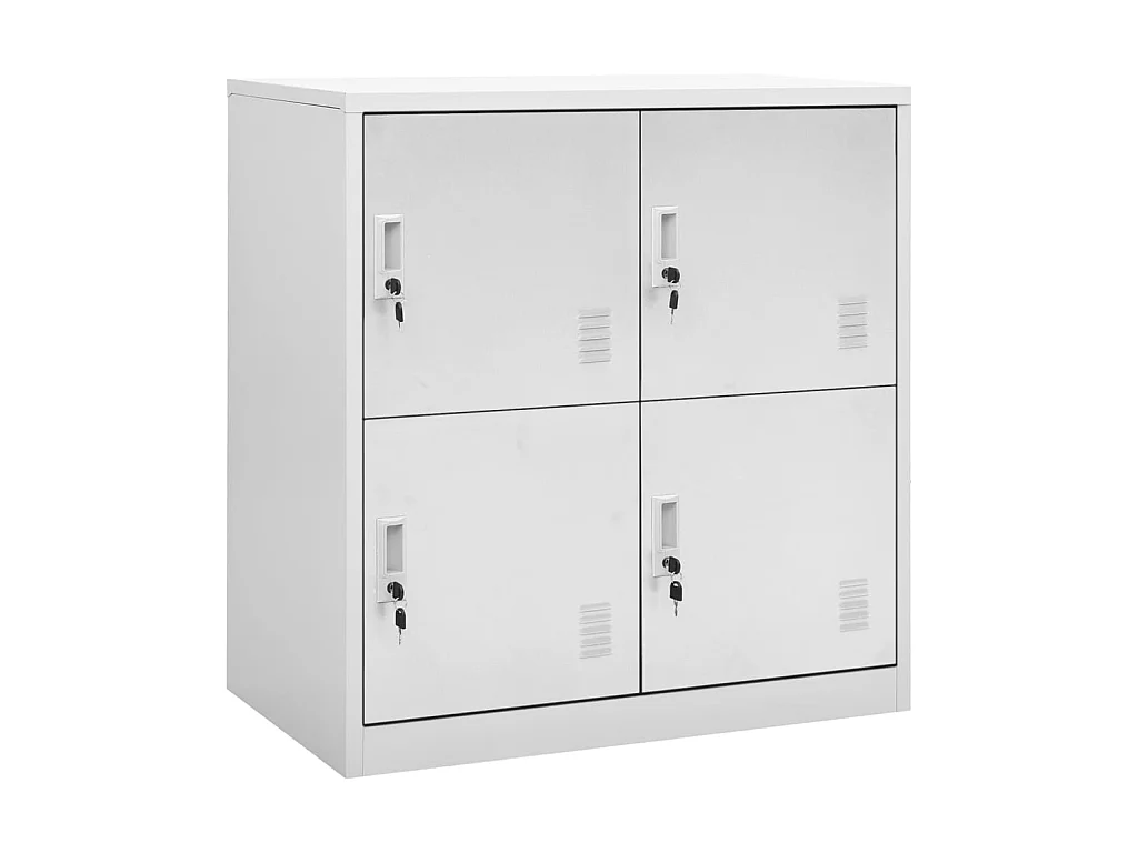 Armoire à 4 casiers Gris clair 90x45x92,5 Acier