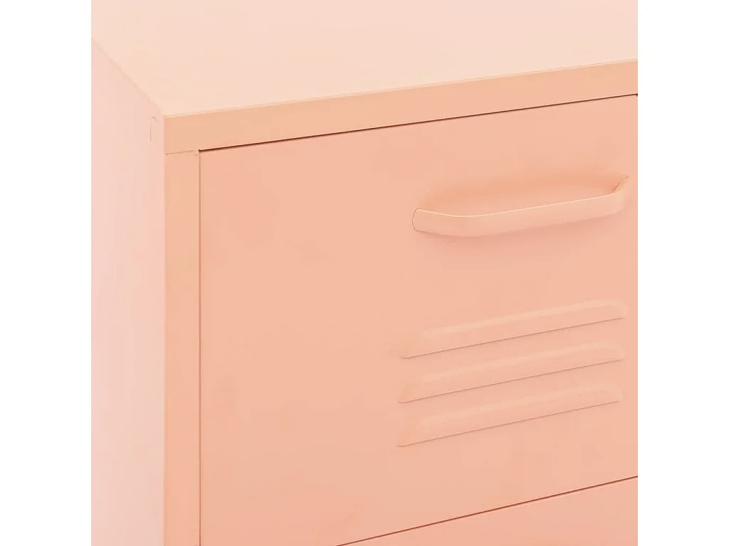 Armoire de rangement Rose 42,5x35x101,5 Acier 2